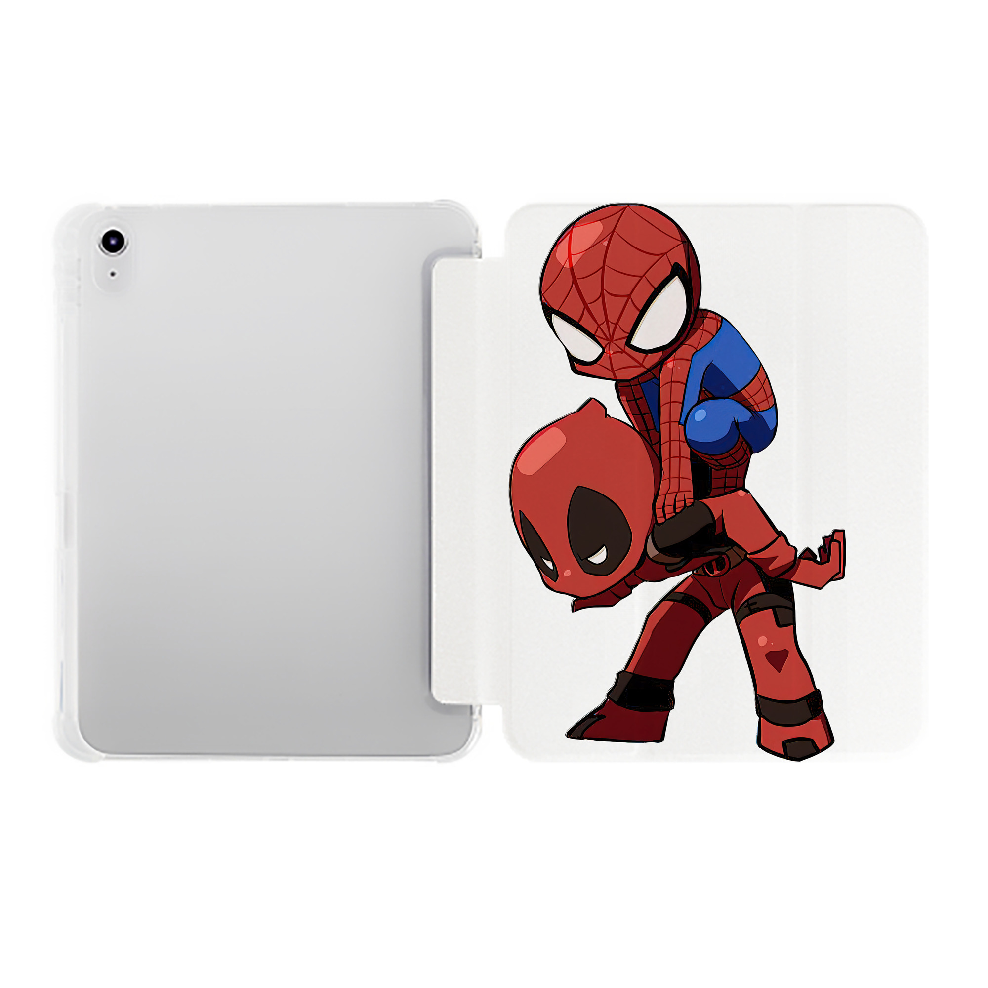 （画像用） Deadpool デッドプール IPad ケース ペン収納付き 三つ折りスタンド PUレザー×シリコン 対応機種9.5/10.5/10.9インチ